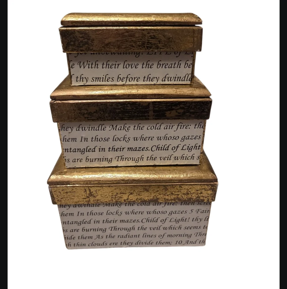 Gold Triple Frame with Floral Art